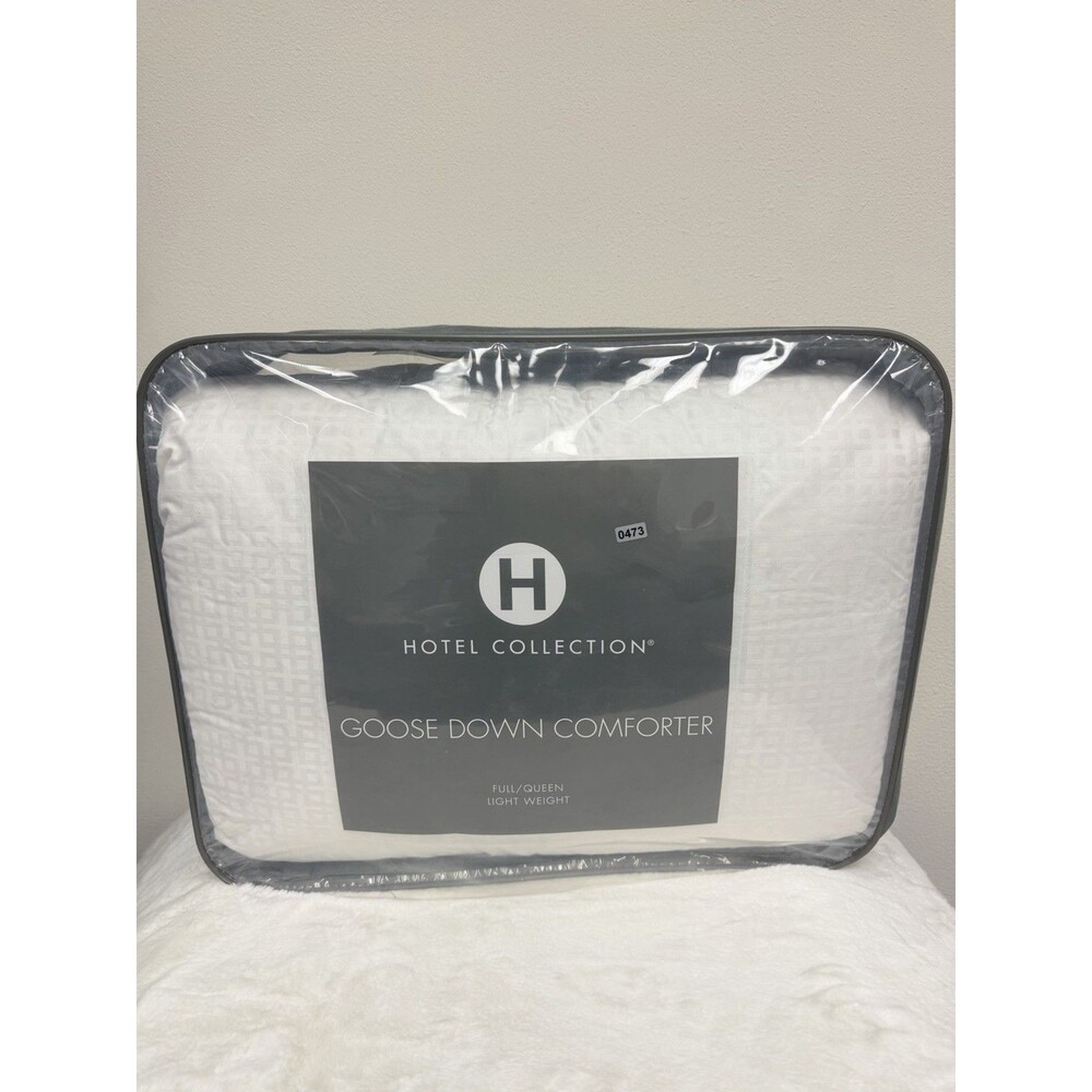 Hotel Collection Goose Down Light Weight Full/Queen White Comforter New